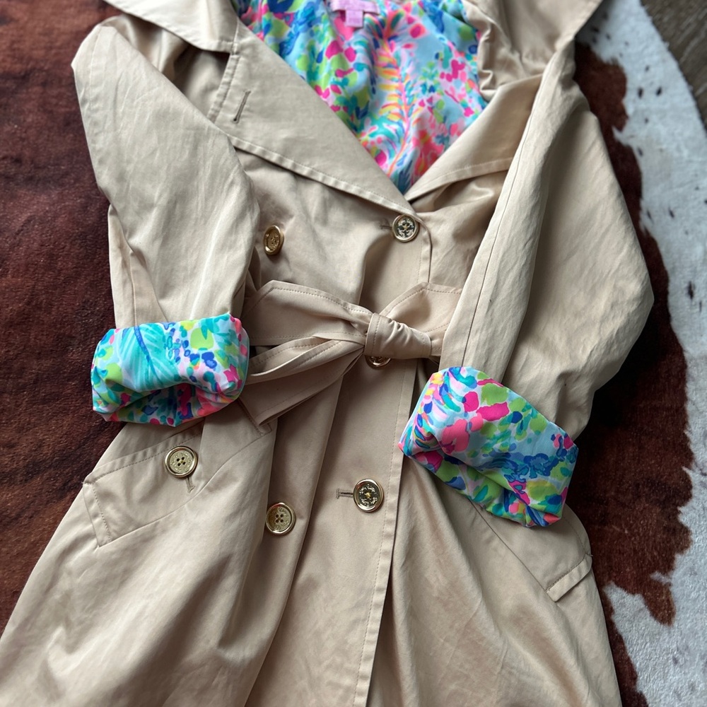 NWT Lilly Pulitzer QYNN Trench Coat
